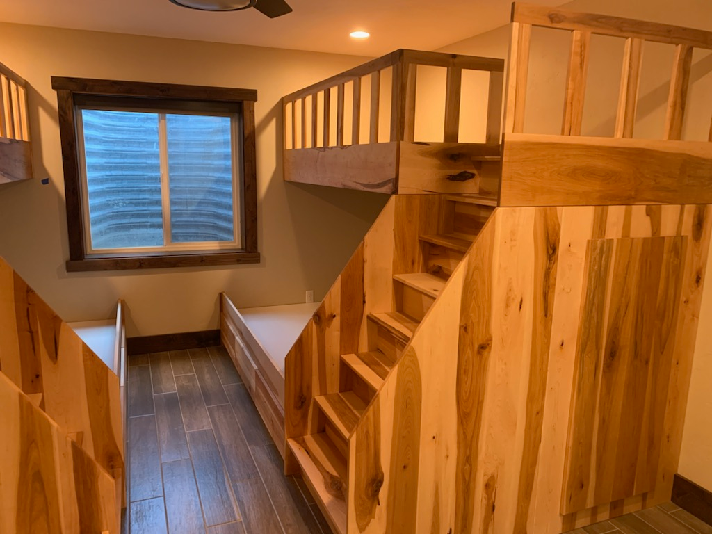 Custom bunk bed with staircase