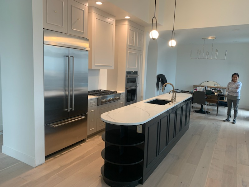 White kitchen wide view